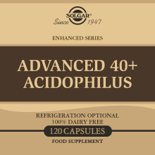 Solgar Advanced 40+ Acidophilus Vegetable Capsules - Pack of 120 - for People Ag