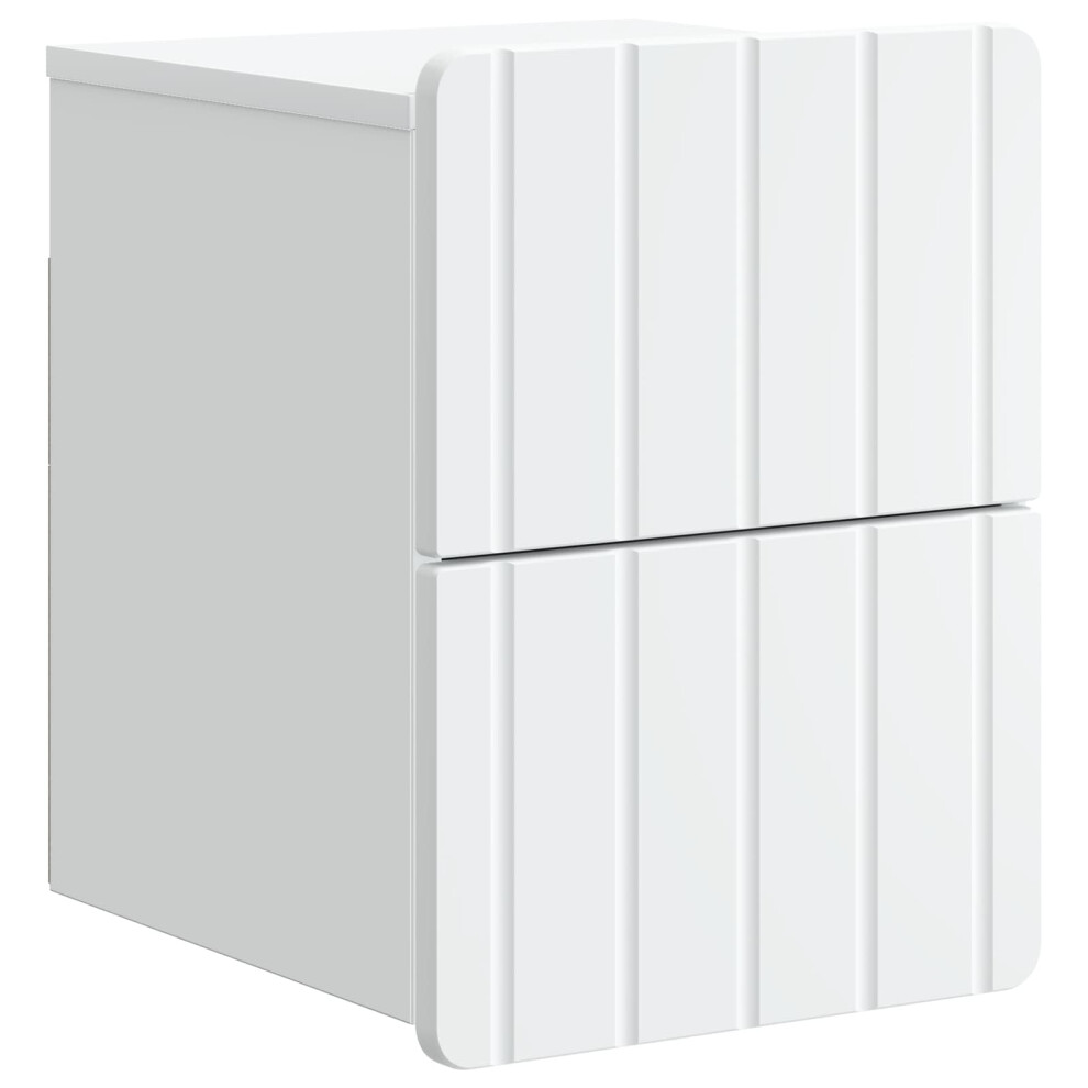 Vidaxl Wall-Mounted Bedside Cabinet White 33 X 34.5 X 43 Cm