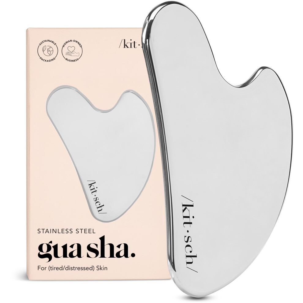 Photos - Massager Kitsch Stainless Steel Gua Sha Facial Tool - Gua Sha Tool for Face,