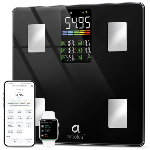 Smart Scales for Body Weight & Fat, arboleaf Bluetooth Bathroom