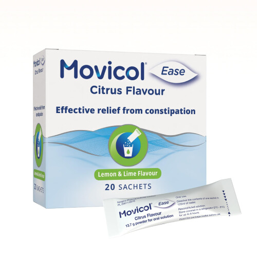 Movicol Ease Stick Sachets, Citrus, 20 Sachets, Constipation Relief