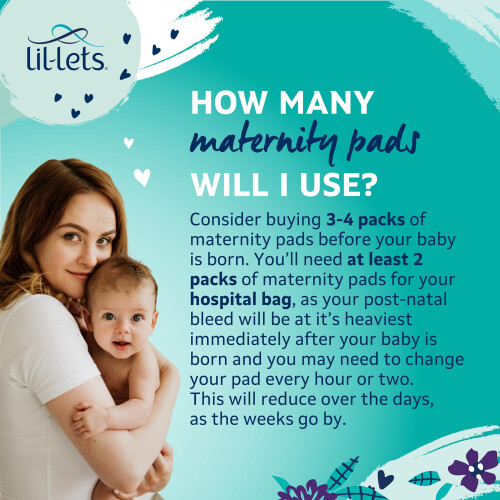 Lil-Lets Lil-Lets Maternity Pads, Extra Long Maxi Thick Towels, With Wings, 2