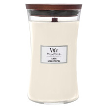 WoodWick Large Hourglass Scented Candle | Linen | with Crackling Wick
