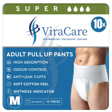 10 x Incontinence Pants Men & Women | with Wetness Indicator & Soft-Stretch Wais