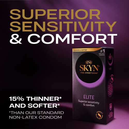 SKYN Elite Skynfeel Condoms Regular Size, Ultra-Thin & Soft, Pack of 1
