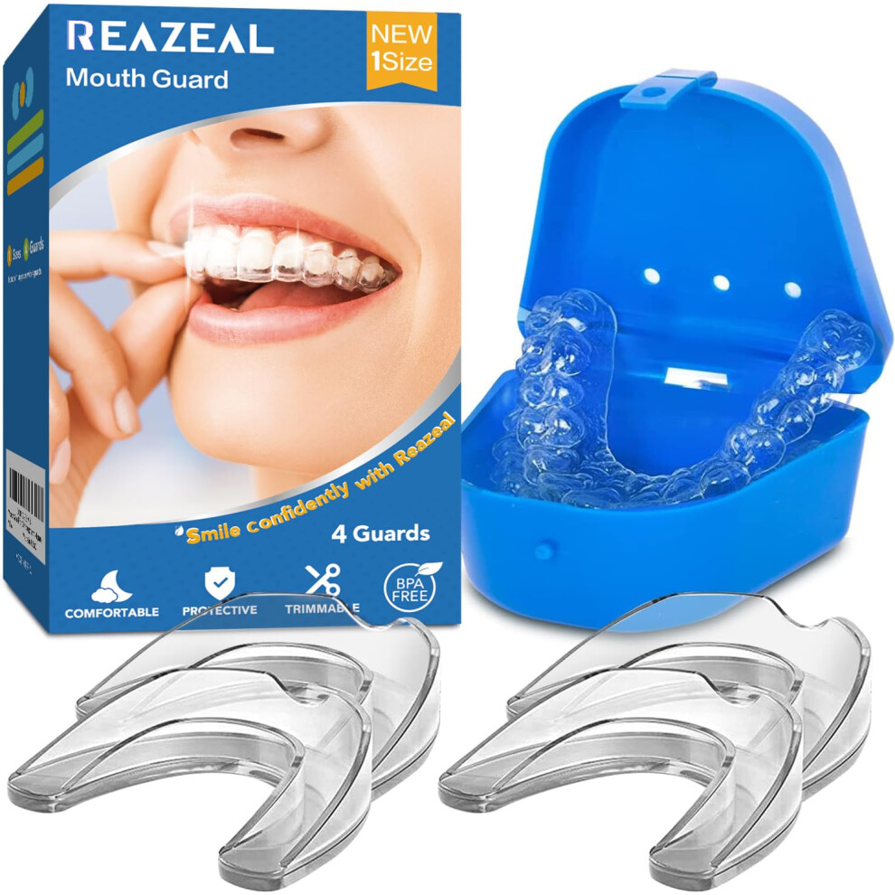 Reazeal Mouth Guard For Grinding Teeth At Night: Moldable Dental Guard For