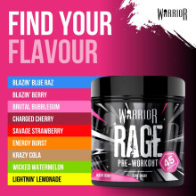 Warrior Rage Pre Workout Powder 392g (45 Servings) – 300mg Caffeine