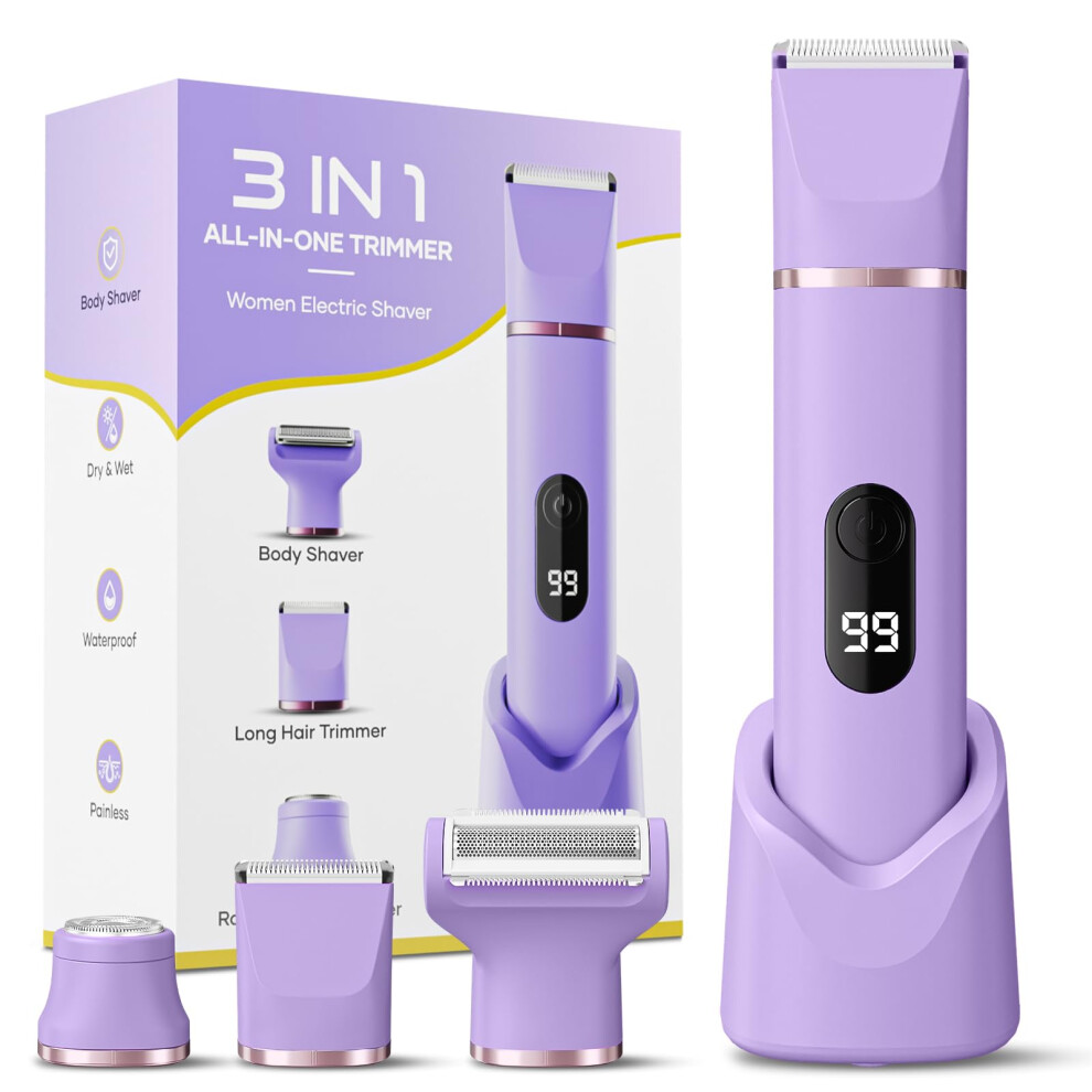Tiovara Lady Shavers For Women 3-In-1, Painless Electric Razors