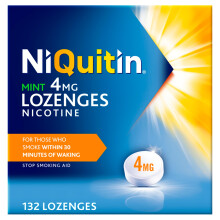 NiQuitin 4mg Nicotine Lozenges - Mint Flavour (132) - Fast, Effective