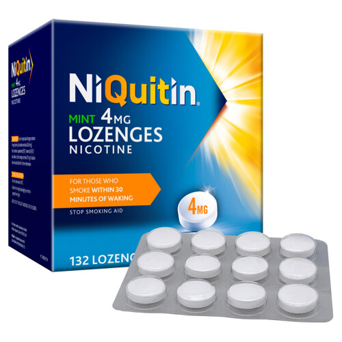 NiQuitin NiQuitin 4mg Nicotine Lozenges - Mint Flavour (132) - Fast, Effective 1