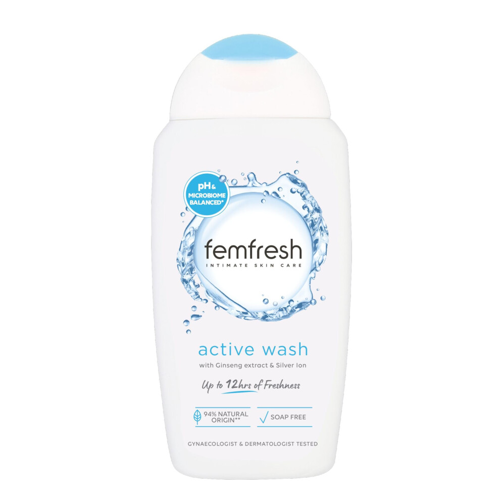 Femfresh Active Intimate Wash, Feminine Hygiene Shower Gel Cleanser,