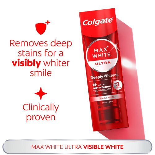 Colgate Colgate Max White Ultra Active Foam Whitening Toothpaste 75ml - 2