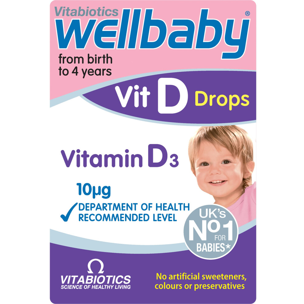 Wellbaby Vit D Drops By Vitabiotics - Vitamin D Drops For Babies From