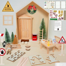 Bauset für ein Zwergenhäuschen DIY – Kreative Weihnachtsdekoration mit Zubehör — set gartenhäuschen zwerge, zwergenhaus diy set