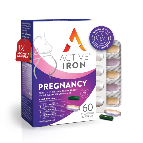 Active Iron Pregnancy Supplement 25mg + Multivitamin – Clinically