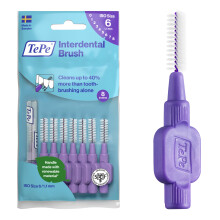 TePe Interdental Brush, Original, Purple, 1.1mm/ISO 6, 8pcs, Plaque