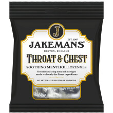Jakemans Throat & Chest 73g - Pack of 12 - Soothing Menthol Lozenges