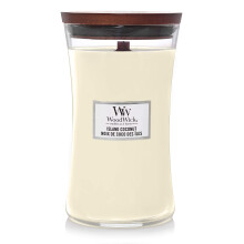 WoodWick Large Hourglass Scented Candle | Island Coconut | with