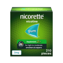 Nicorette Freshmint 2mg Gum (210 Pieces), Discreet Stop Smoking and