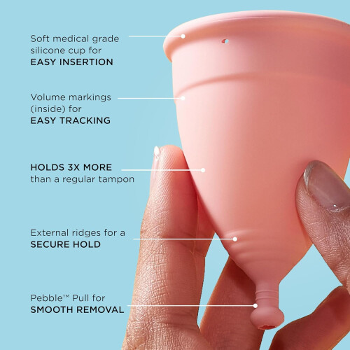 Mooncup Beginner Menstrual Cup, Reusable, Ultra Soft & Easy Insert, 2
