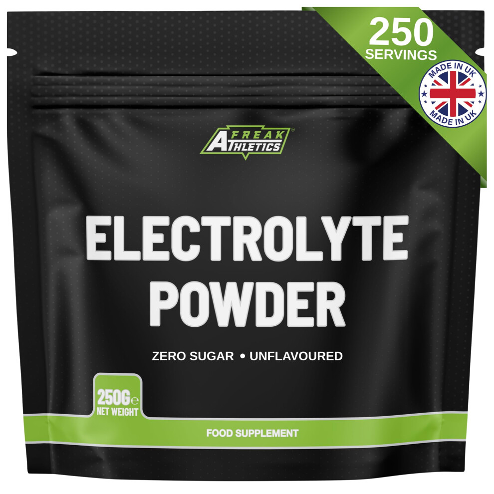 Freak Athletics Electrolytes Powder 250G - Unflavoured, Zero Sugar