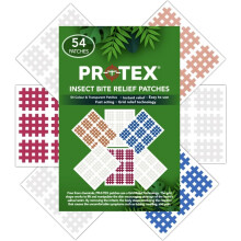 PR0TEX 54 Insect Bite Relief Patches (27 Coloured & 27 Transparent)