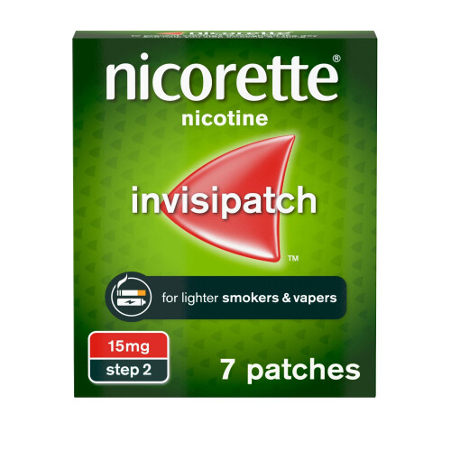 Nicorette Nicorette InvisiPatch, Nicotine Patches Step 2, 15mg, 7 count,