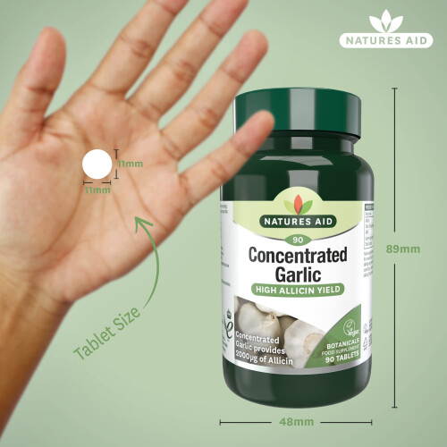 Natures Aid Natures Aid Concentrated Garlic 2000µg - 90 Tablets - High Strength 2
