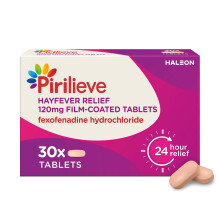 Pirilieve Hayfever Relief, Fexofenadine Antihistamine Tablets for