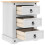 VidaXL vidaXL Bedside Table Corona White 53 x 39 x 66 cm Solid Pine Wood 5