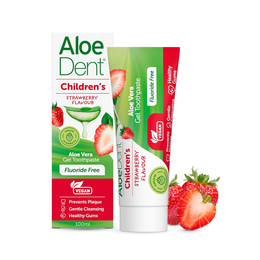 Aloe Dent Children's Aloe Vera Toothpaste Fluoride Free, Natural