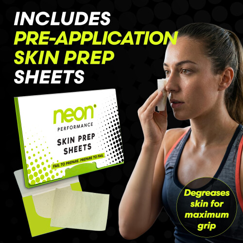 Neon Performance Nasal Strips (60 Count) – Clear Nose Strips for 2