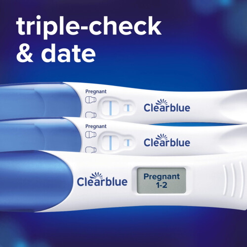 Clearblue Clearblue Pregnancy Test Ultra Early Triple-Check & Date Combo Pack, 1
