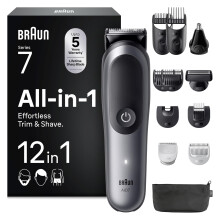 Braun Series 7 All-in-One Grooming Kit for Men, AIO7545, Grey -