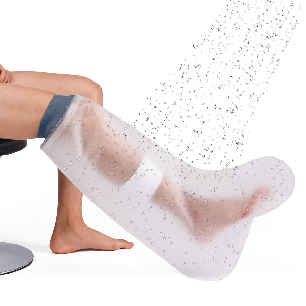 Comfythera Large Waterproof Leg Cast Cover For Shower Foot Wound
