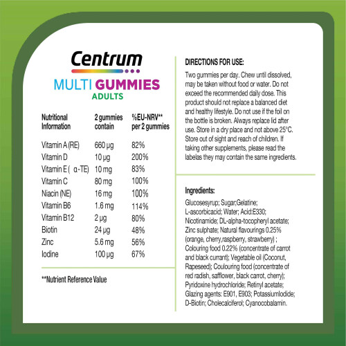 Centrum Centrum MultiGummies, Gummy Multivitamins for Adults with Cherry, 1