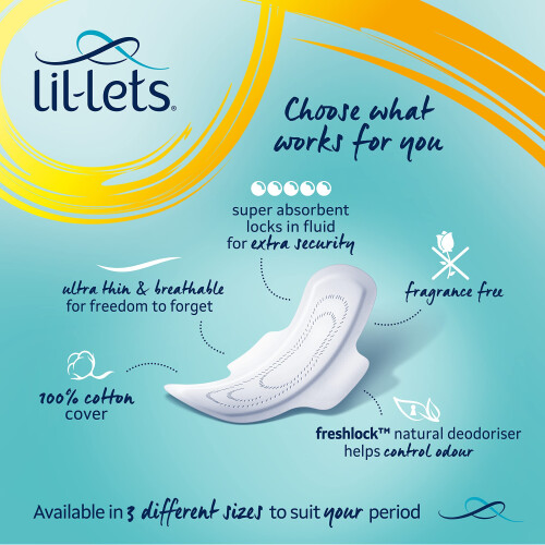 Lil-Lets Lil-Lets Freshlock Ultra Thin Period Pads - 14 Count (1 Pack), 1