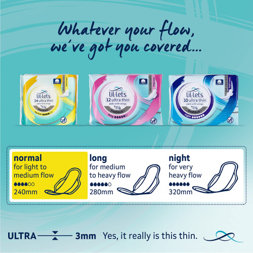 Lil-Lets Lil-Lets Freshlock Ultra Thin Period Pads - 14 Count (1 Pack), 2