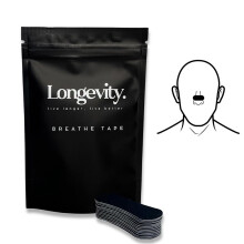 Longevity Breathe Tape - 30 Strips (Black) - Anti Snoring Nasal