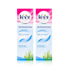 Veet Hair Removal Cream, Legs & Body, Sensitive Skin, 100ml each