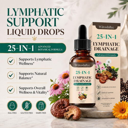 Lymphatic Drainage Supplements Drops for Immune, Cleanse & Detox, 1