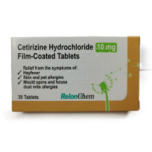 Hayfever Allergy Relief Cetirizine 10mg 30