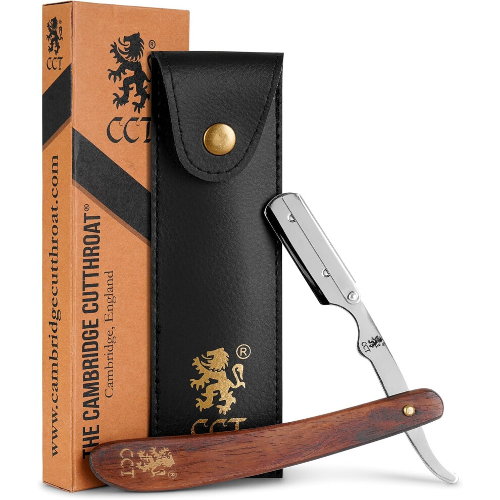 The Cambridge Cutthroat Cambridge Cutthroat Open Blade Razor For Men - Missanda Hardwood