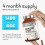 Magnesium Citrate Capsules 1480mg | 444mg Elemental | 4 Months | 3