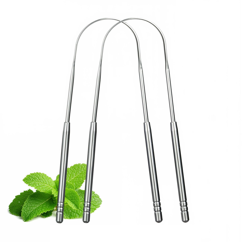 Beverly Healthcare Tongue Scraper - 2 U - Shaped Tongue Cleaner,