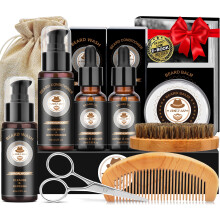 Gifts for Men Him,XIKEZAN Beard Care & Trimming Kit with Sandalwood