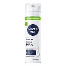 NIVEA MEN Sensitive Shaving Foam Pack of 6 (6 x 200ml) Sensitive Skin