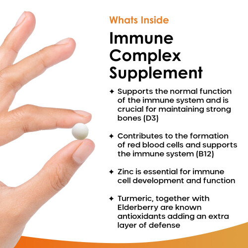 Vitamin D3 Immune Booster Complex - with Vitamins D,C, B12, Zinc, 1