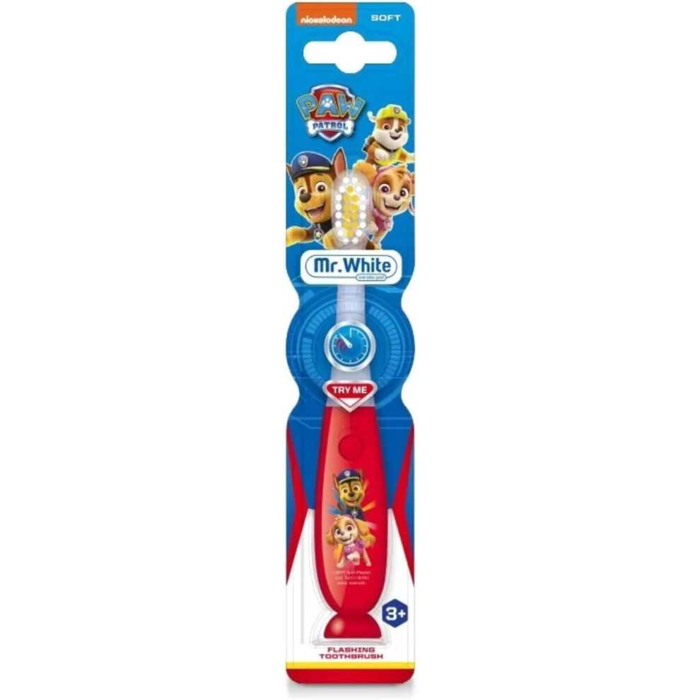 Kp Pharma Paw Patrol Kids Led Toothbrush With 2 Minute Flashing Light Timer,