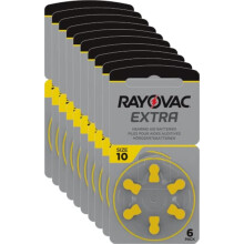 Rayovac Extra Advanced Zinc Air Hearing Aid Battery, Pack of 10, with